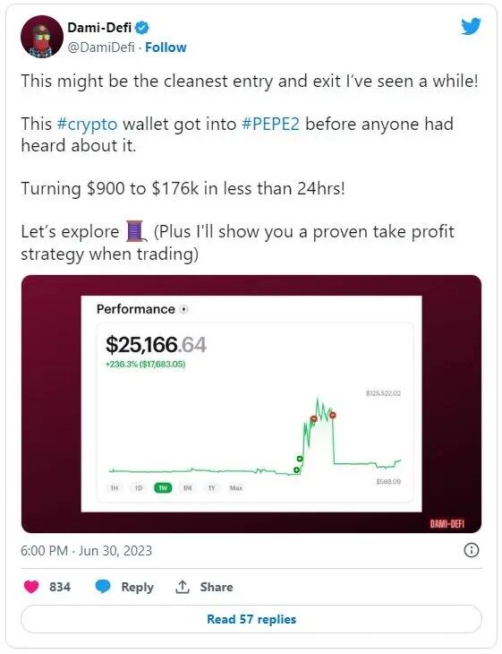 一天暴赚200倍！佩佩PEPE 2.0是什么？现在还能进场吗-第2张图片-交易所